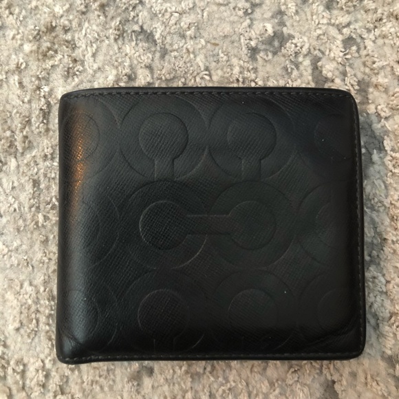 Mens Coach Bifold Brown Leather Wallet with Box - Picture 2 of 7